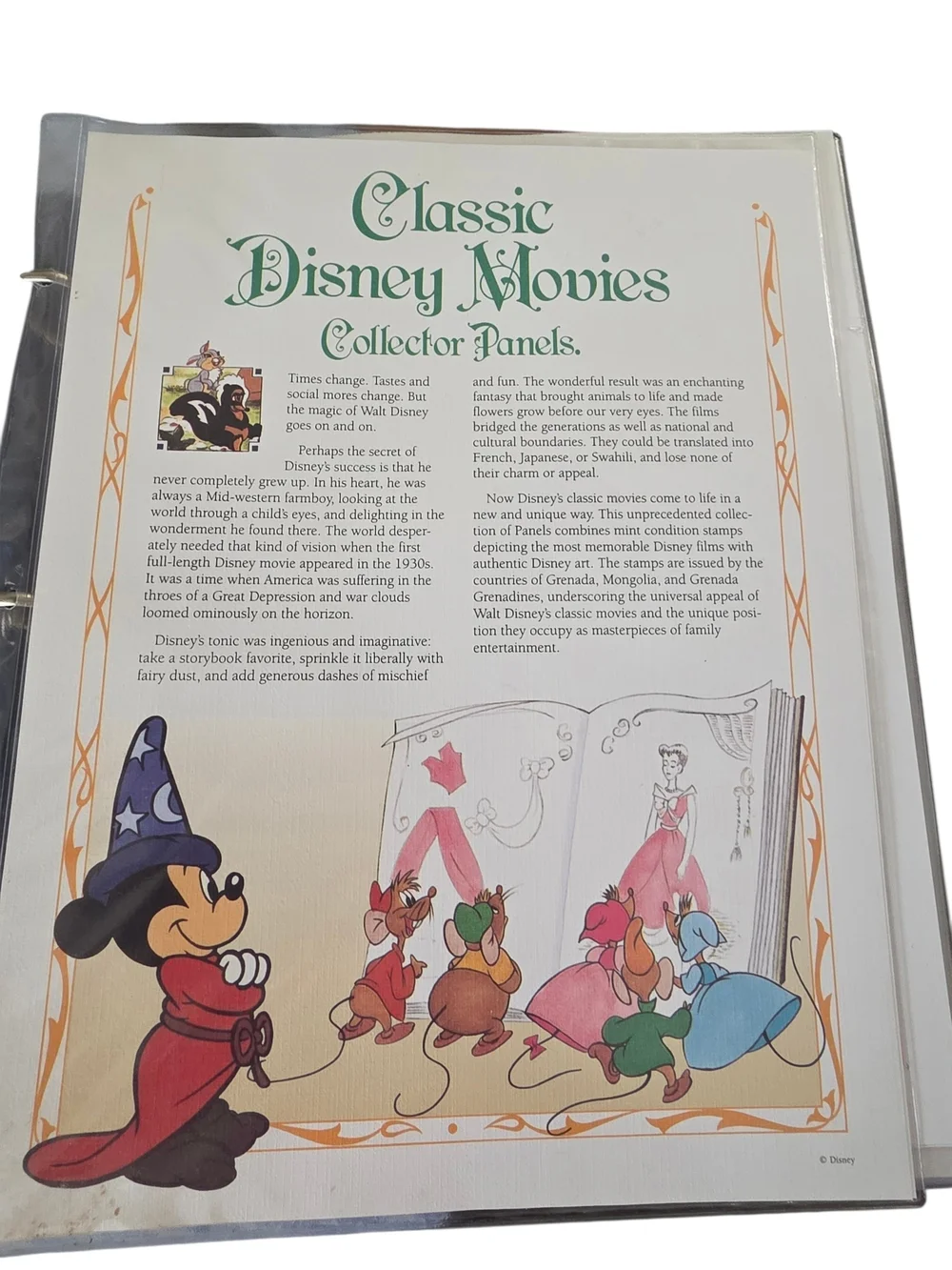 Disney Classic Disney Movies Collector Panels - Navy Blue with Gold Foil
